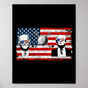 Trump Biden Flag American Elections Presidential D Poster
