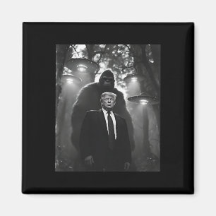 Trump Bigfoot Ufo Alien Encounter Uap Invasion Con Magnet