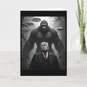 Trump Bigfoot Ufo Alien Encounter Visitation Consp Card