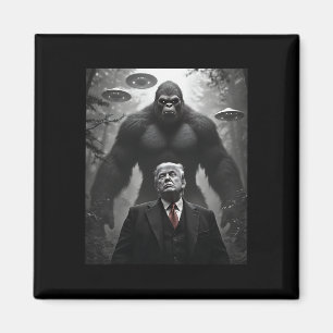 Trump Bigfoot Ufo Alien Encounter Visitation Consp Magnet