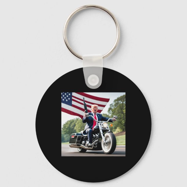 Trump Biker D  Key Ring (Front)