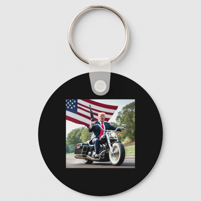 Trump Biker D  Key Ring (Front)