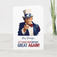 Trump Birthday Card / Custom Name
