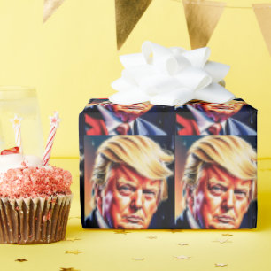 TRUMP BIRTHDAY WRAPPING PAPER