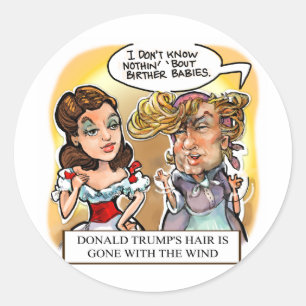 Trump Birther Babies Funny Cards & Gifts Classic Round Sticker