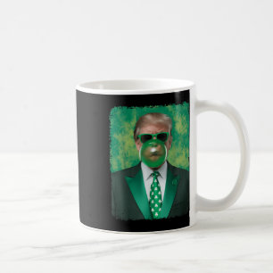 Trump Blowing Bubble Gum Funny St Patricks Day Coffee Mug