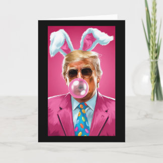 Trump Blowing Bubble Gum Political Republican East Card