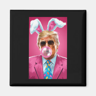 Trump Blowing Bubble Gum Political Republican East Magnet