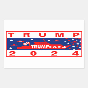 TRUMP BOATERS 2024  RECTANGULAR STICKER
