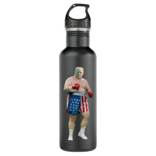 Trump boxing Rocky boxe photo Funny Donald Trump b 710 Ml Water Bottle