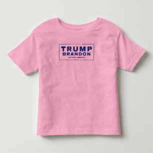 Trump Brandon 2024™ Election Toddler Pink T-Shir T-Shirt