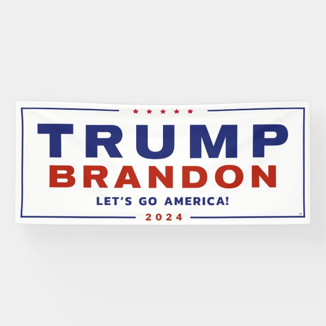 Trump Brandon 2024™ Election Vinyl Banner Official (Horizontal)