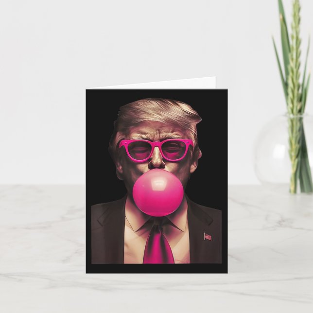 Trump Bubble Gum Funny 1  Card (Front)