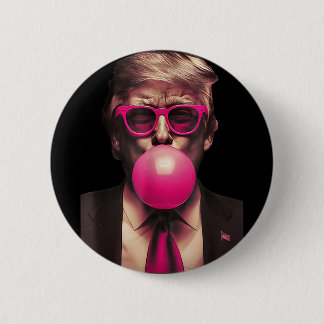 Trump Bubble Gum Funny  6 Cm Round Badge