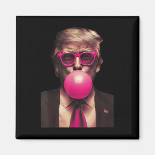 Trump Bubble Gum Funny Magnet