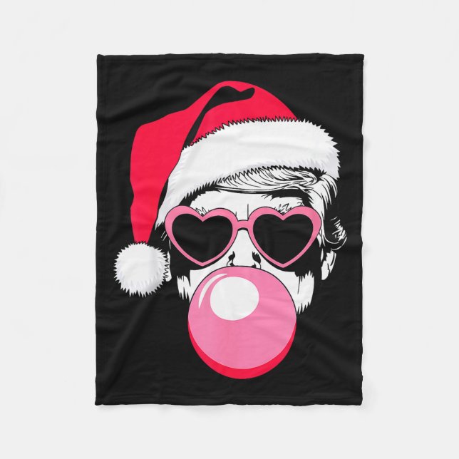 Trump Bubble Gum Girly Pink Sungles Retro  Fleece Blanket (Front)