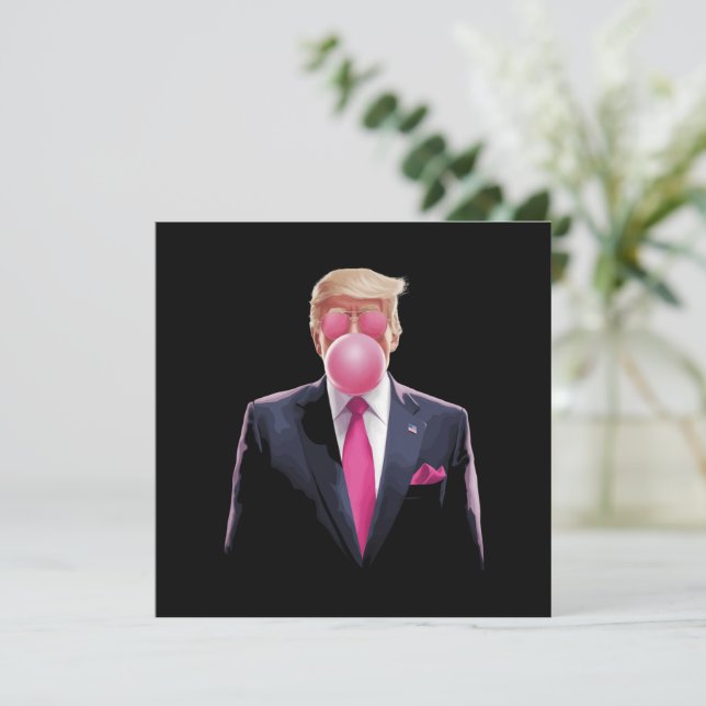 Trump Bubble Gum Invitation (Standing Front)