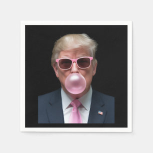 Trump Bubble Gum Pink Funny USA President Napkin