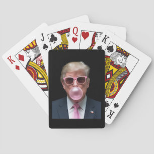 Trump Bubble Gum Pink Funny USA President Playing Cards