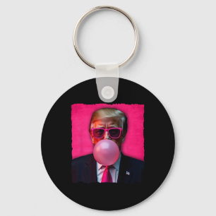 Trump Bubble Gum Pink Sungles Funny Key Ring