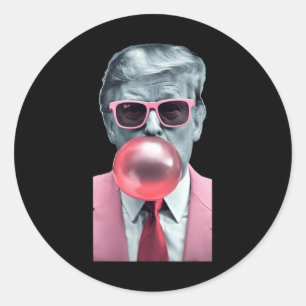 Trump Bubble Gum Yum 1 Classic Round Sticker