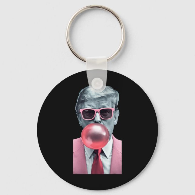 Trump Bubble Gum Yum  Key Ring (Front)