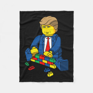 Trump Build A Wall T Shirt Fleece Blanket