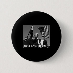 Trump Bulletproof Old English Font 6 Cm Round Badge