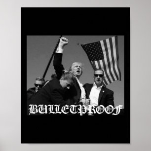 Trump Bulletproof Old English Font  Poster