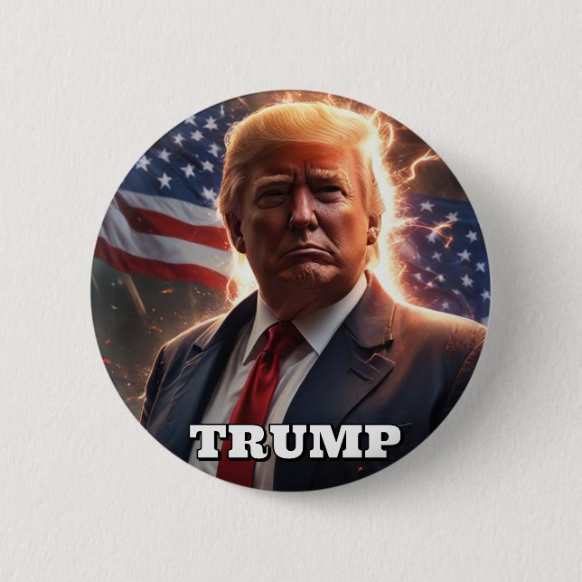 Trump Campaign 6 Cm Round Badge (Front)
