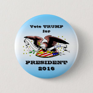 Trump Campaign Button 2016-3, By AntsAfire
