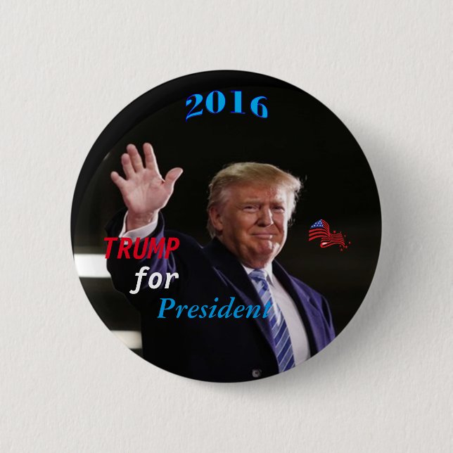 Trump Campaign Button, By AntsAfire 6 Cm Round Badge (Front)