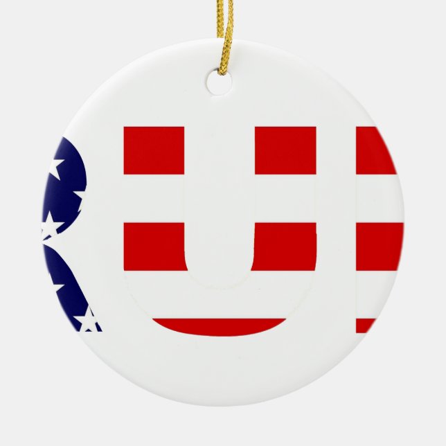 trump ceramic tree decoration (Front)
