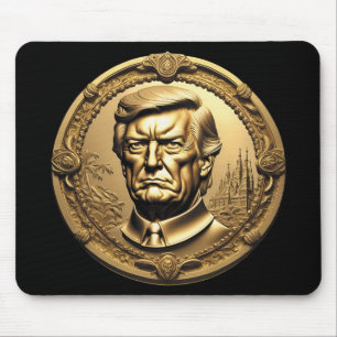 TRUMP CGI Collectable Gold Art-Coin Doubloon Mouse Pad