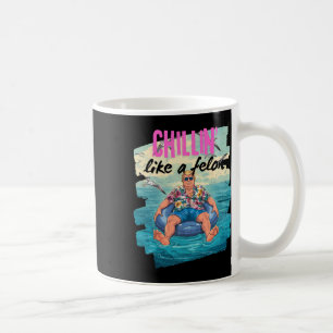 Trump Chillin Like A Felon Summer Retro Pool Float Coffee Mug