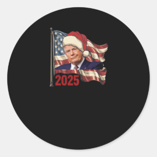 Trump Christmas 2025  Classic Round Sticker