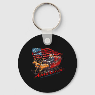 Trump Christmas Believe In The Magic Of America  Key Ring