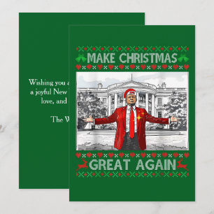 Trump Christmas Card, Make Christmas Great Again Holiday Card