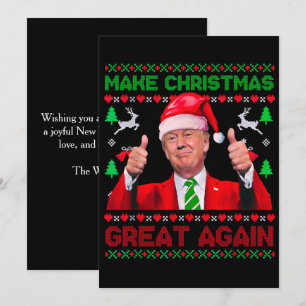 Trump Christmas Card, Make Christmas Great Again Holiday Card