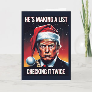 Trump Christmas Card Making a List Design
