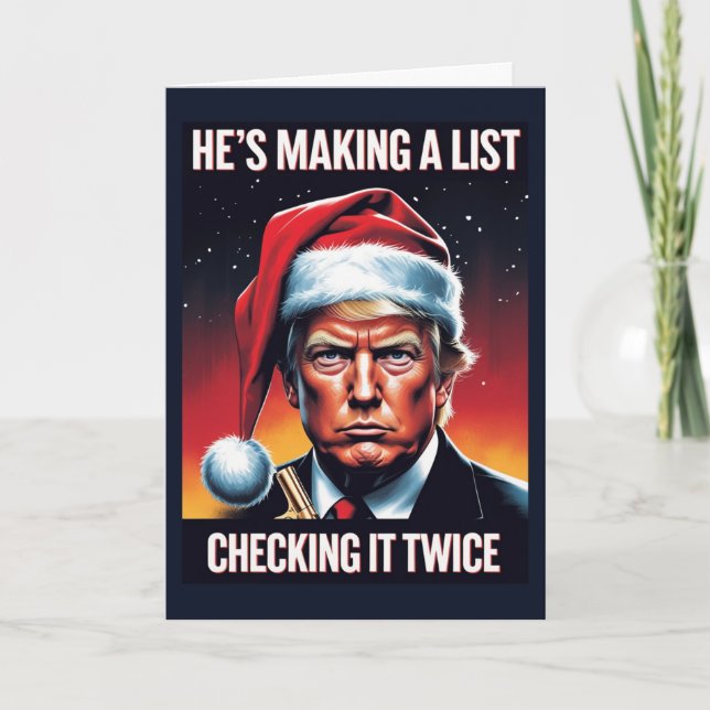 Trump Christmas Card | Making a List Design (Front)