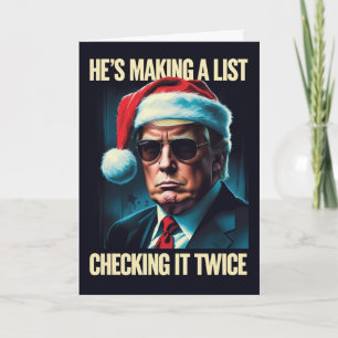 Trump Christmas Card Patriot Holiday Greeting
