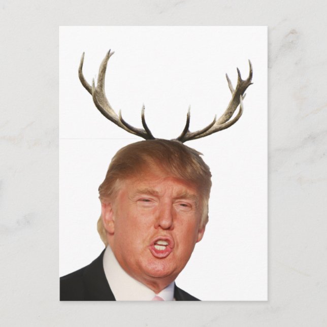 Trump Christmas: Deer Mr. President Holiday Postcard (Front)