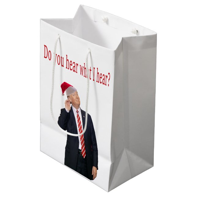 Trump Christmas: Do You Hear What I Hear? Medium Gift Bag (Front Angled)