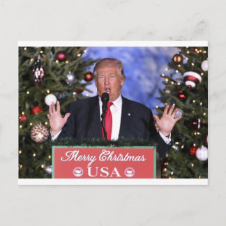 Trump Christmas Holiday Postcard