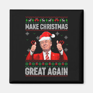 Trump Christmas Make Christmas Great Again Ugly Xm Magnet