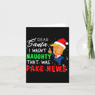 Trump Christmas Pajamas Shirt Dear Santa Card
