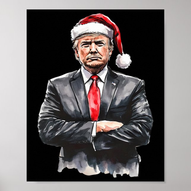 Trump Christmas Santa Hat Daddy's Home Election 20 Poster (Front)