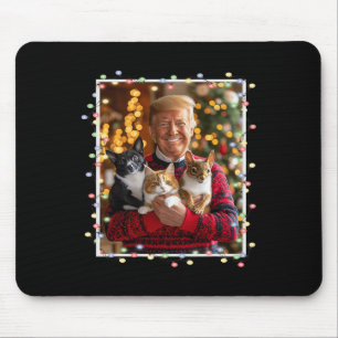 Trump Christmas Sweater Cat Dog Squirrel Pet Lover Mouse Pad