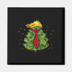 Trump Christmas Usa Funny Trump Hair Tree Men Magnet